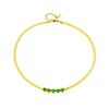 18K Gold Plated Green Heart Herringbone Necklace, Dainty Emerald Heart Choker for Women, Trendy Jewelry