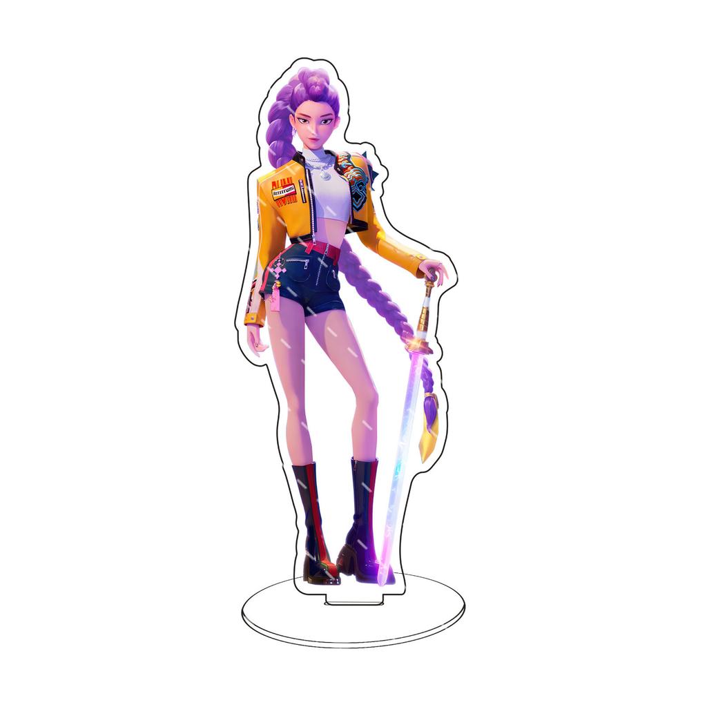 Kpop Demon Hunters Standing Up Ornament Acrylic Superstar Desktop Stand Decor Anime Figures Craft Creative Fans Gift