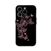 Black and Pink Butterfly Phone Case for IPhone 16 15 14 13 12 11 X XS XR XSMAX 7 8 Pro Max Plus Double-layer Back Cover