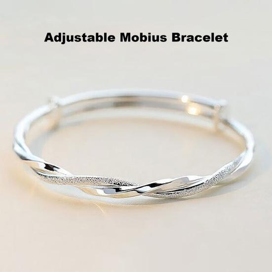 Женский браслет из витого сплава, серебряного цвета, в китайском стиле, регулируемый, гладкий, полированный, на запястье, подарок на годовщину дня рождения, легкий браслет