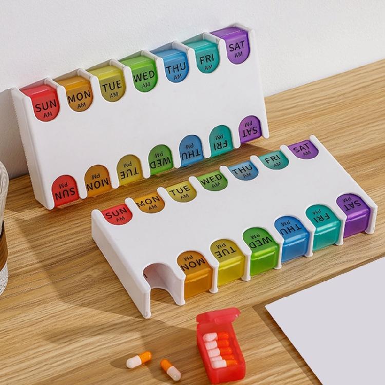 Travel Pills Organizer,Weekly Portable Pills Box Daily Pills for Case Medicine Vitamin Container for Pocket Purses Bags