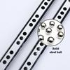 2Set Smooth Glide Bearing Drawer Slides 17Mm Wide Two Way Slide Drawer Glides 8"-17" Hardware Accessories Drawer Rail