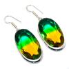 Bi-Color Tourmaline Gemstone Handmade 925 Sterling Silver Earring 2.09" l8J55