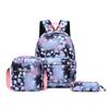 Cute Three-Piece Backpack Set with Crossbody Bag Pen Bag Girls Large Capacity Student School Bag