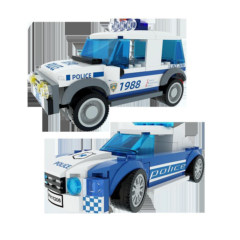 Wanger 2870-90 Formula Racing Sports Car Police Car Series Детские сборные строительные блоки Игрушки