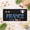 Federation Francaise De Football (1) Custom Name Beach Towel Soft Towel Gift for Beach Pool Swimming Vacation