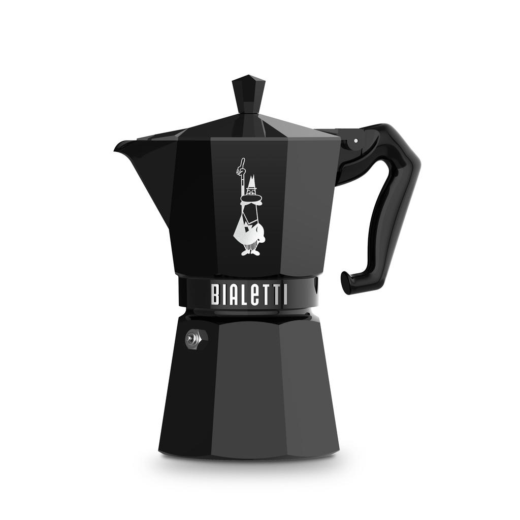 Bialetti Moka Exclusive Black 6-Cup Stovetop Coffee Maker, Espresso Maker, and Mocchinetta