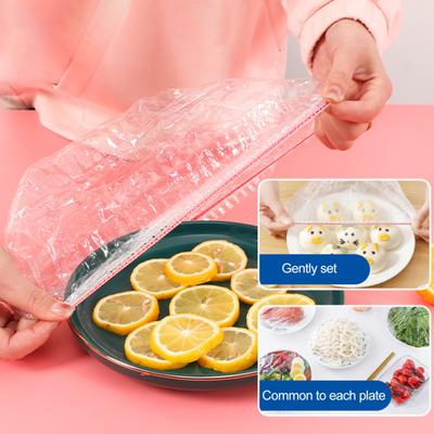 100 шт., пластиковые крышки для пищевых продуктов, удобная эластичная пластиковая пленка для мисок, чашек, тарелок, кухонного холодильника