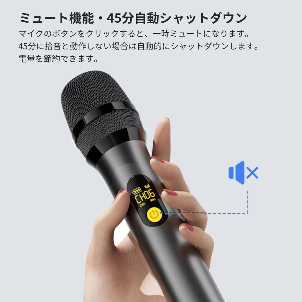XIAOKOA Dynamic Wireless Handheld Karaoke Wireless 30m Stable Noise Mute Long Battery Alloy Handheld Compatible with Address Instruction Manual
