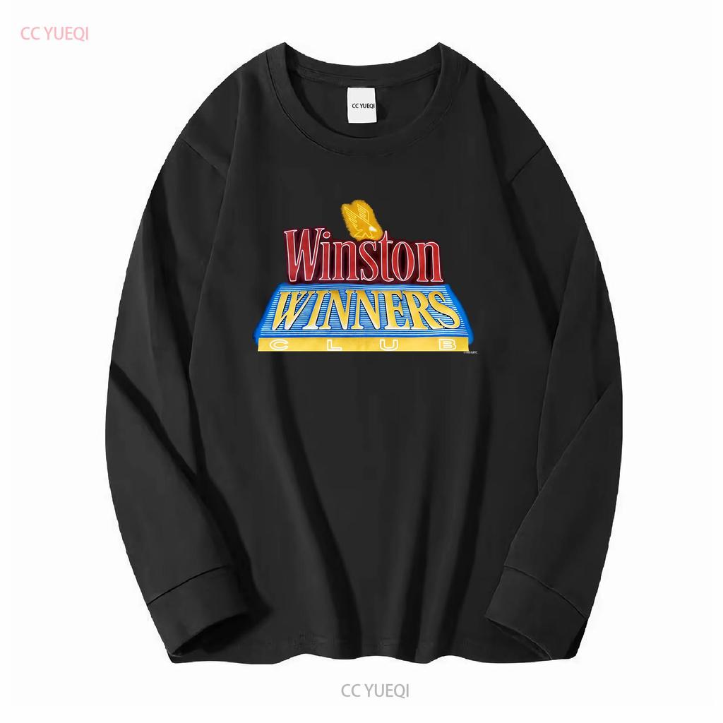 Винтажная карманная футболка Winston Cigarettes Winners Club Размер L 1995 года винтаж Стираная с принтом Растянутая дизайнерская одежда
