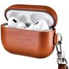Чехол из натуральной кожи для AirPods Pro 3 Версия 2025 года Полная беспроводная зарядка Видимый светодиод Ремешок в комплекте (Только в сентябре) - Ударопрочный, Устойчивый к падениям,