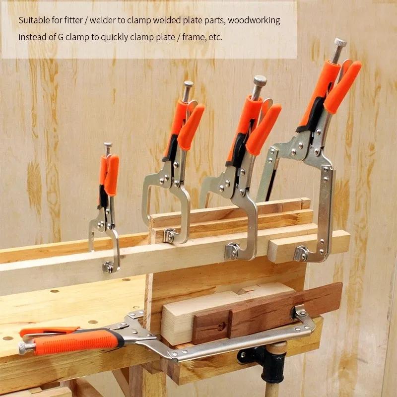 C Type Clip Vise Grip Woodworking Face Clamps 6/9/11/14/18-inch Cabinets High Quality Grip Locking Plier Multi-Function Steel