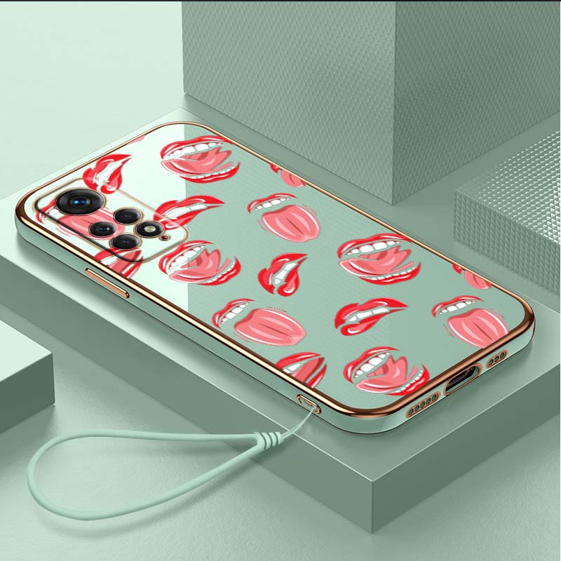 Роскошный чехол для телефона из ТПУ с ремешком для Xiaomi Poco F1 F3 F4 F5 M3 M4 M5 X3 X4 X5 PRO 11 Lite 11T 12T 13T чехлы A37 Косметическая помада для макияжа