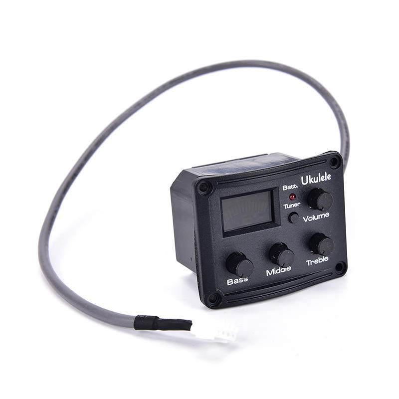 Ukulele Ukelele Piezo Pickup Preamp 3-Band Eq Equalizer Tuner System Lcd Display