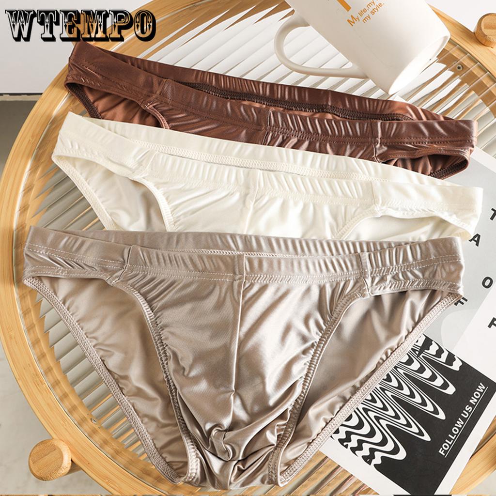 Мужское нижнее белье Мужское ледяное шелковое U-образное выпуклое ультратонкое сексуальное нижнее белье-треугольники Молодежное мужское нижнее белье