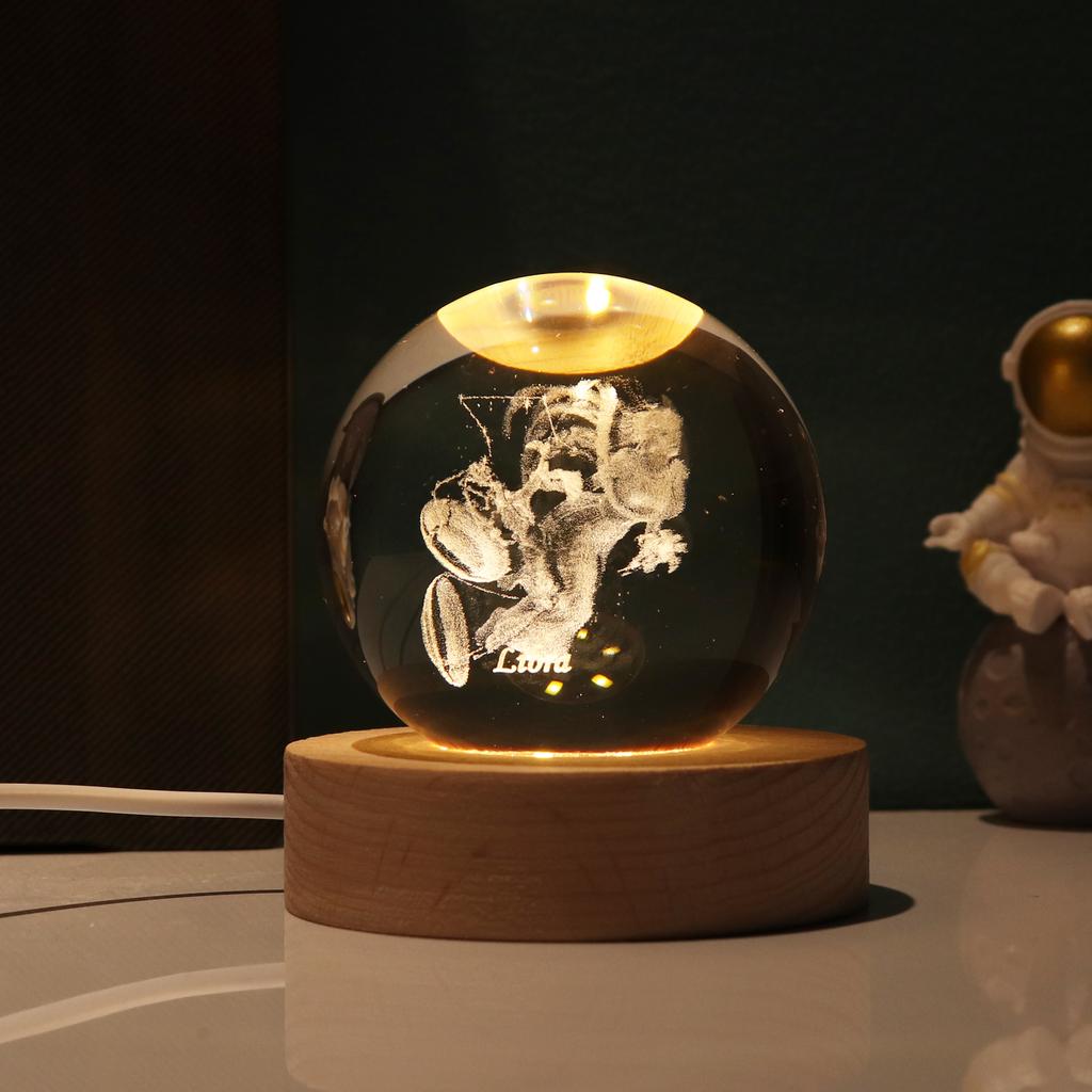 12 созвездий, маленькие ночные светильники, светящийся хрустальный шар, настольные декоративные светильники, украшения, маленькие ночные светильники на день Святого Валентина