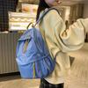 Fashion School Bag Solid Color Student Backpack Durable Large Capacity Bag  Daily Use