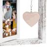 Двусторонняя фоторамка с подвеской в ​​виде сердца — гладкий край, без заусенцев, вращающаяся на 360 градусов деревянная рамка для фотографий