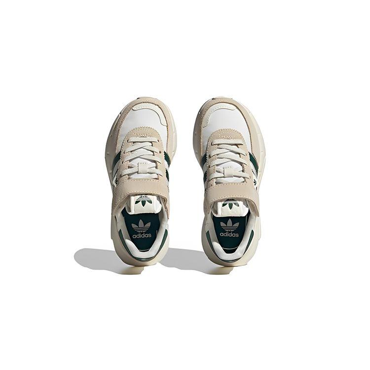 Adidas Originals Retropy F2 Non-Slip Low-Top Casual Shoes Kids Sneakers Off-White Green ID0745