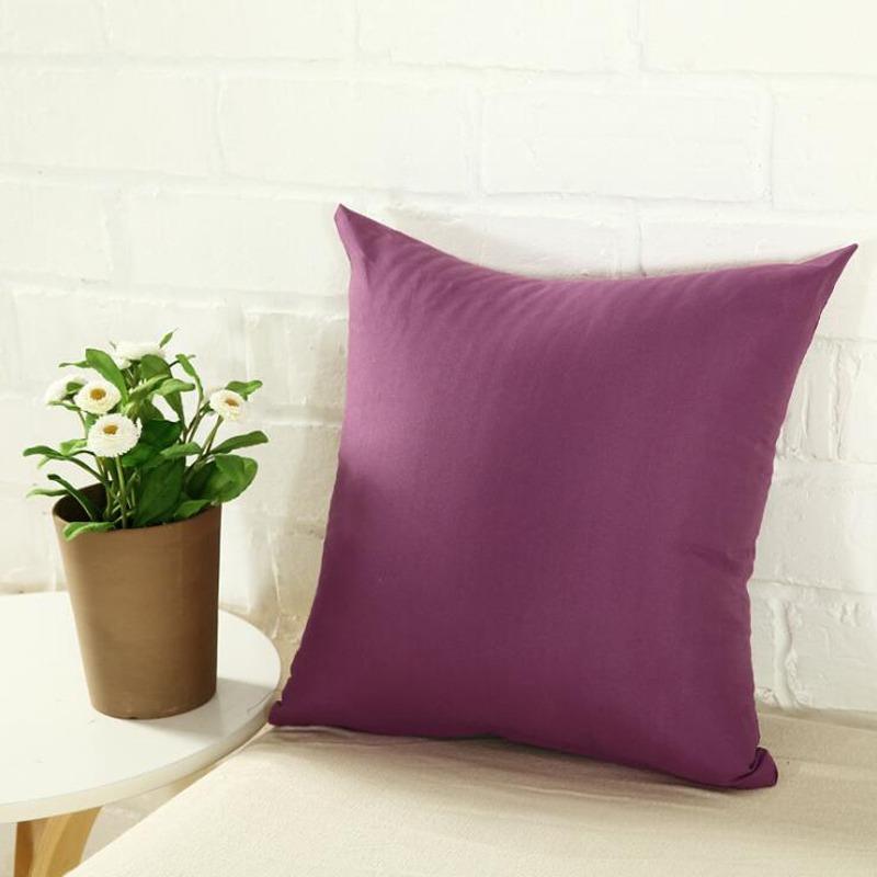Candy Color Cushion Cover Solid Color Pillow Case Cover Decorative Pillowcase Seat Car Cushion Cover Pillow Case Home Supply