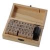 Wood Wooden Stamps Brown Alphabet Stamps Letter Stamps Number Stamp for DIY