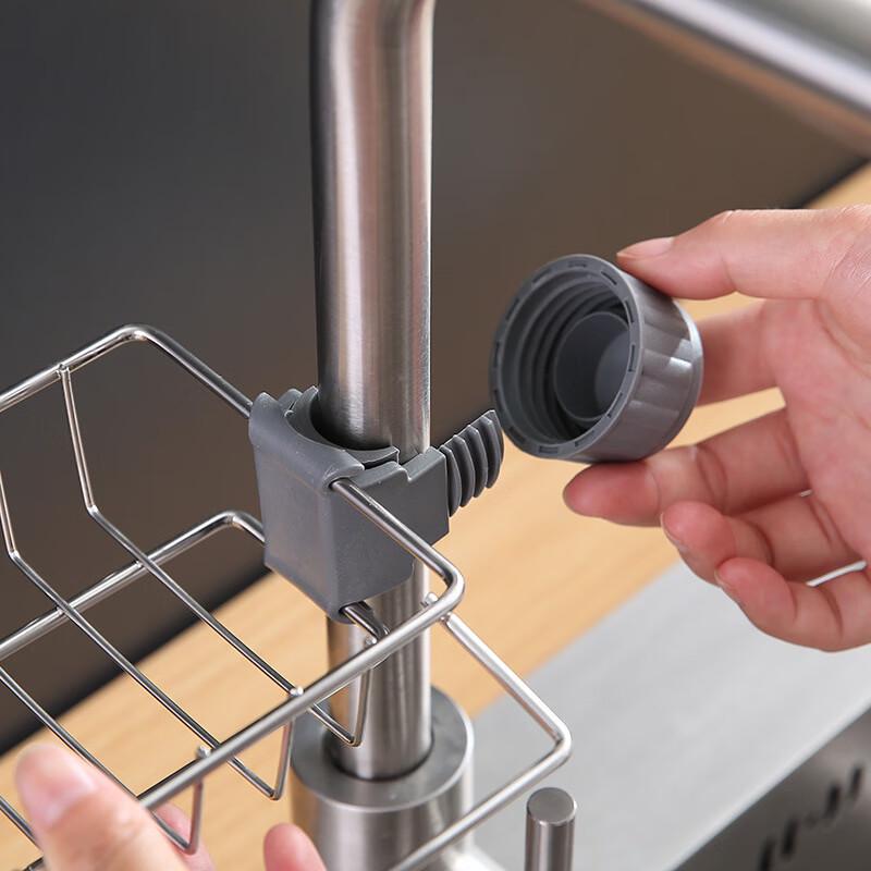 Changbaosen Faucet Stainless Steel Storage Caddy with Towel Bar