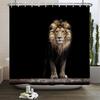 Animals Printed Lion, Tiger, cat,Elephant,3d Bath Curtains Waterproof Polyester Cloth Washable Bathroom Shower Curtain with Hook