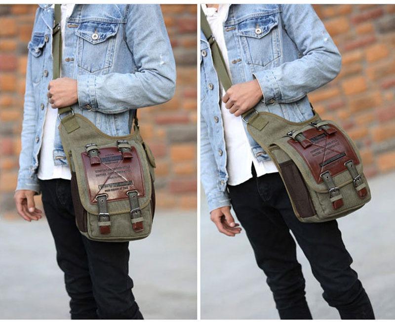 Военный винтаж из настоящей кожи наплечные сумки