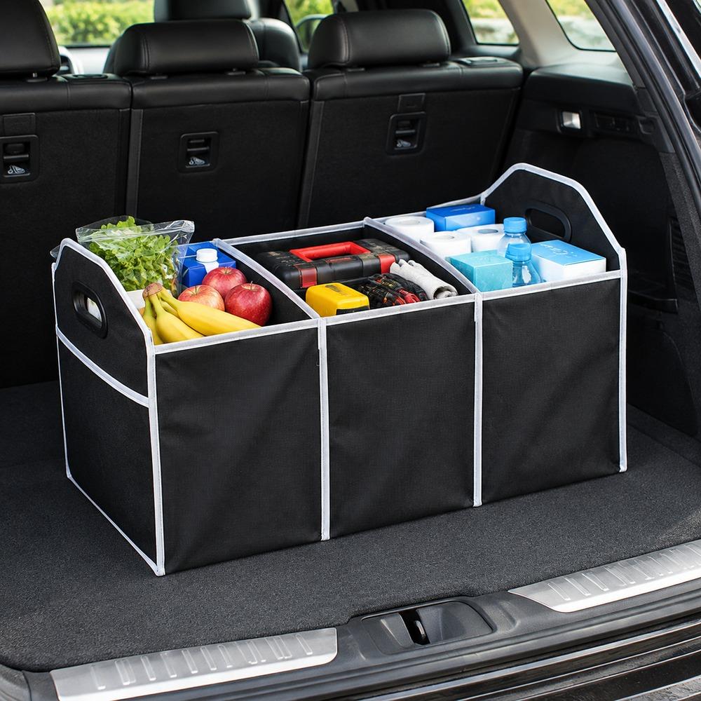 Foldable Car Boot Storage Box Reinforced Handle Automotive Storage Bag  Vehicle Interior Storage
