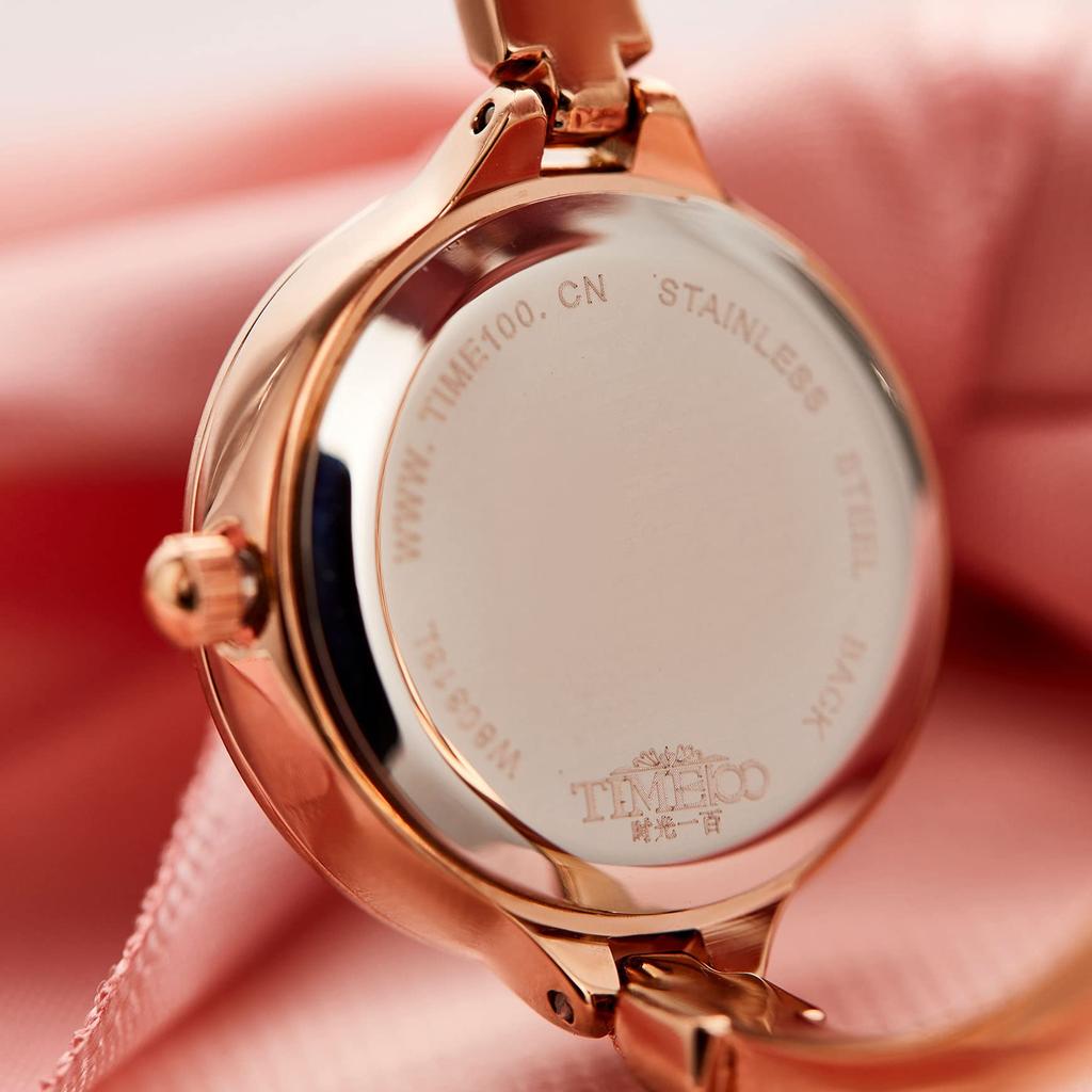 Часы Time100 Polyhedral Japanese Bracelet Adjustable 30M Water Watch Womens Watch, Glass, Quartz, Type, Band, Resistant, Womens (коричневый)