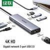 Ugreen USB-C хаб с гигабитным Ethernet, HDMI и USB-портами
