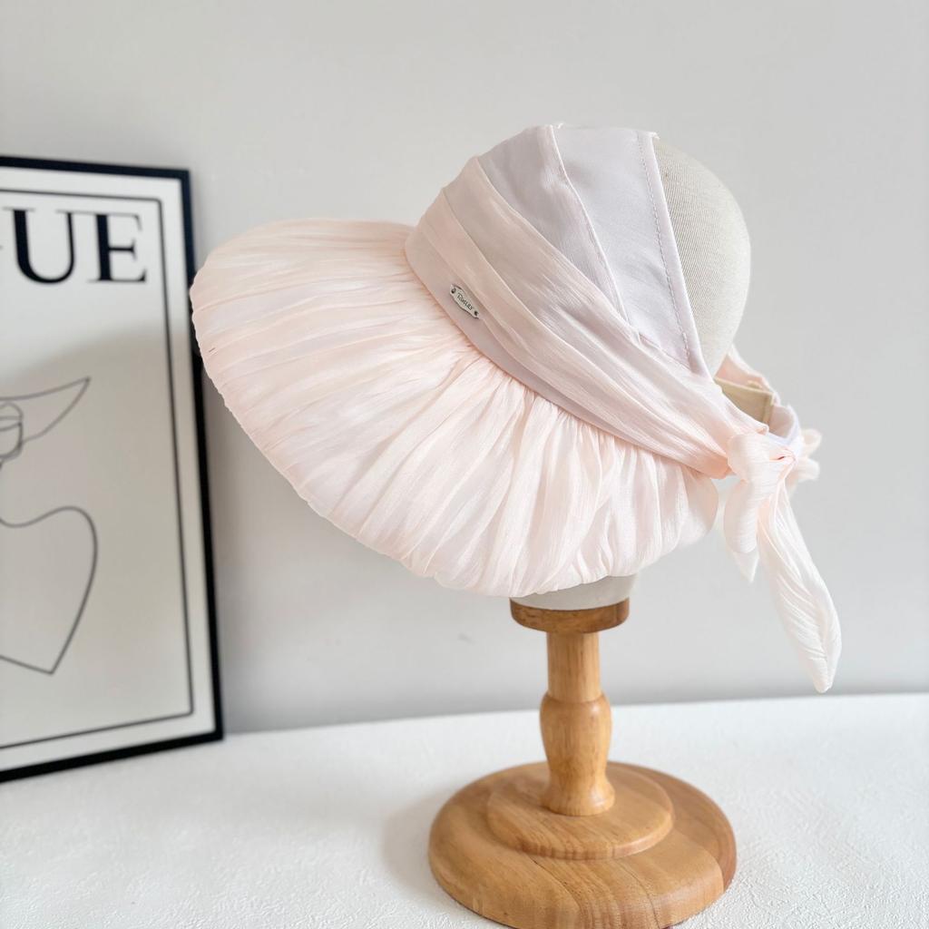 Модный солнцезащитный козырек от солнца, элегантная сетчатая шляпа-цилиндр, женская летняя шляпа для пикника, солнцезащитный крем для пляжа, шляпа с дыркой от солнца