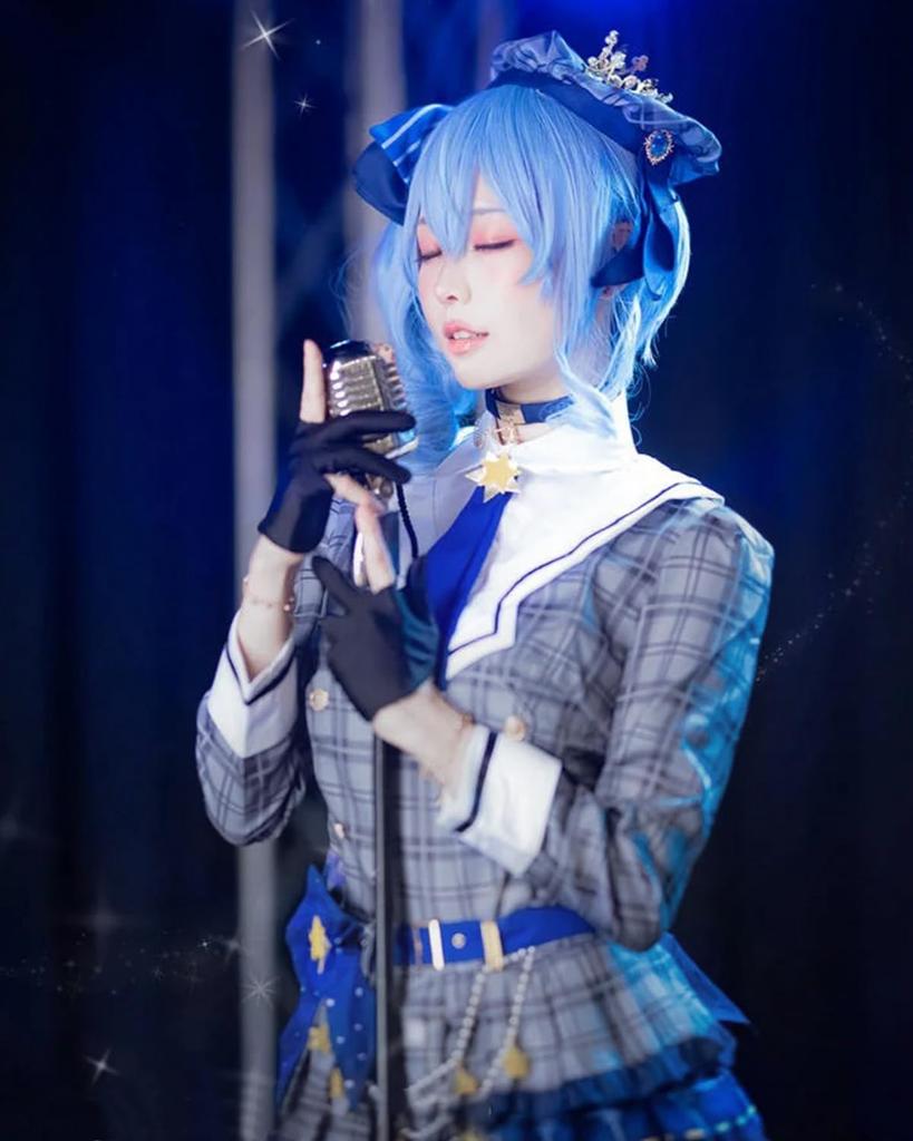 [Kamizu Ryohin] Hoshimachi Suisei Cosplay with Wig Vtuber Cosplay Costume Adult Costume Cultural Festival Event Live2D Costume Stage Clothes