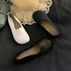 Новые ретро весенне-летние литературные одинарные туфли на плоской подошве, повседневные с неглубоким вырезом, с мягкой подошвой, для мамы