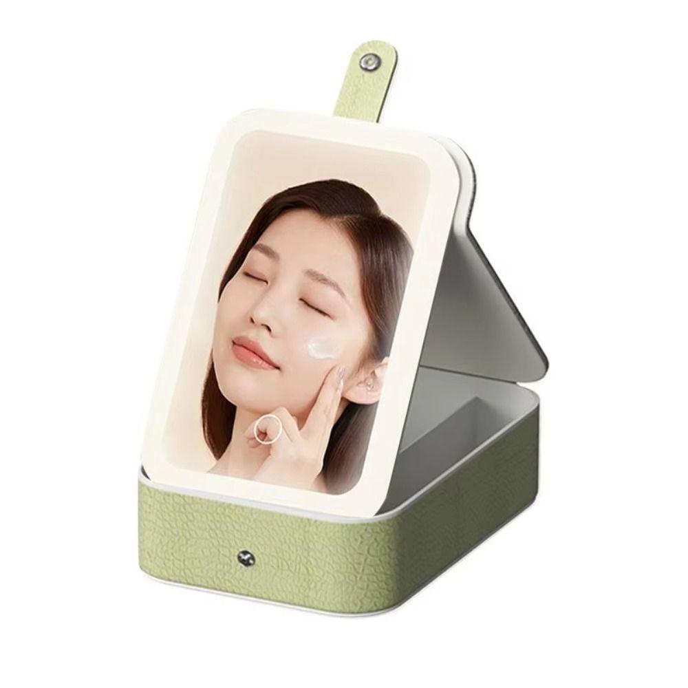 Multi-functional Cosmetics and Jewelry Box Three-color Light LED Makeup Mirror Studio