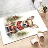 Chrismas Dog Polyester Carpet, Soft Indoor Mat for Office Chair, Living Room, Computer Desk - Decorative Home Office Rug Design