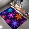 Colorful Snowflake Pattern Carpet suitable as a non-slip mat for the living room or bedroom sofa