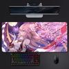 Elegant Charming Game Genshin Impact Yae Miko Mouse Pad Large Gaming Mousepad With Stitched Edges Thickened Desk Mat Pc