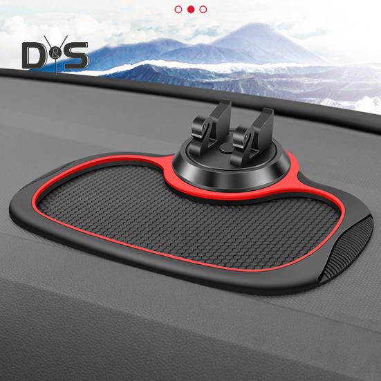 Автомобильный противоскользящий коврик для хранения, держатель для телефона, органайзер для приборной панели, моющийся, термостойкий, со свободным вращением, автомобильный держатель для телефона с парковочным номером