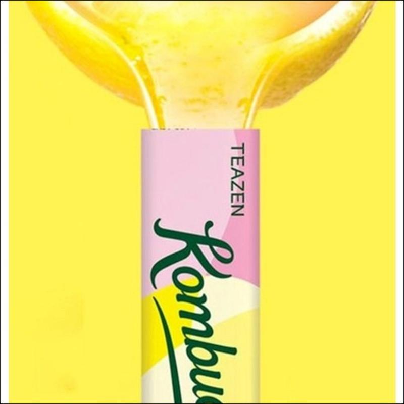 TEAZEN Kombucha Pink Lemon 10 Sticks / Low Calorie, Zero Sugar