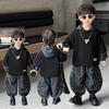 Boys' Trendy Leopard Sweatshirt Set - Autumn/Spring 2025 Fashionable Two-Piece Outfit for Toddlers