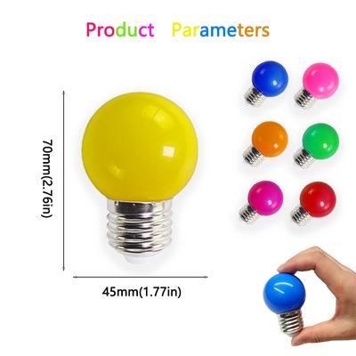 4 шт. цветная светодиодная лампа G45 E27 3 Вт 220 В RGB Blub энергосберегающая светодиодная лампа в форме шара для вечеринки, фестиваля, украшения дома