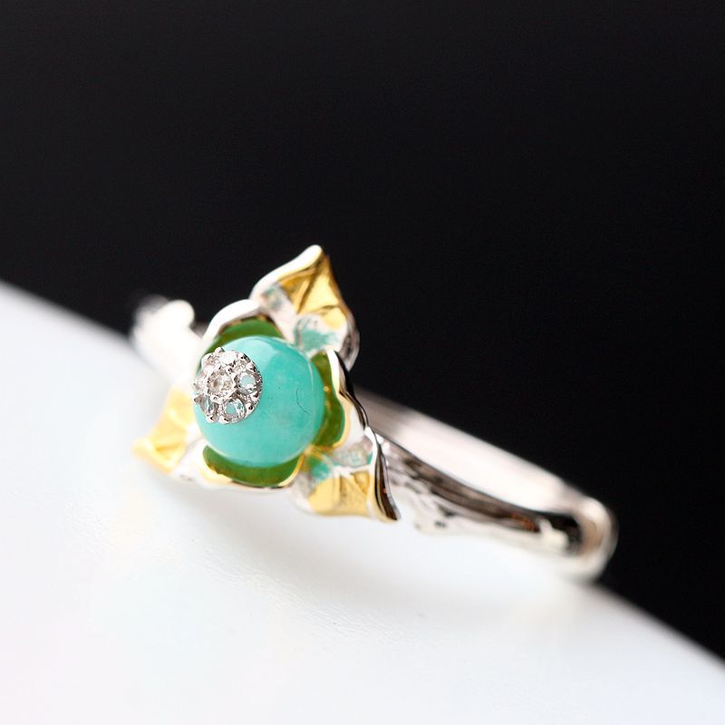 Серебряное кольцо из стерлингового серебра 925 пробы Nvjie с открывающимися модными лепестками