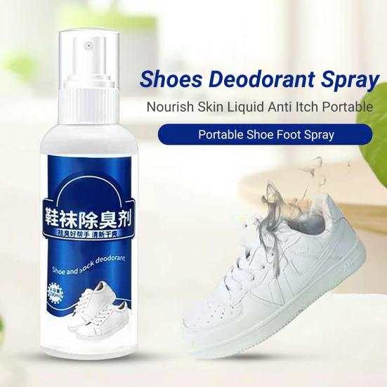 100ml Reliable Shoes Deodorant Spray Practical Nourish Skin Liquid Mild Anti Itch Shoes Deodorant Spray for Cabinet