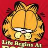 Garfield Mens Life Begins At Forty T-Shirt