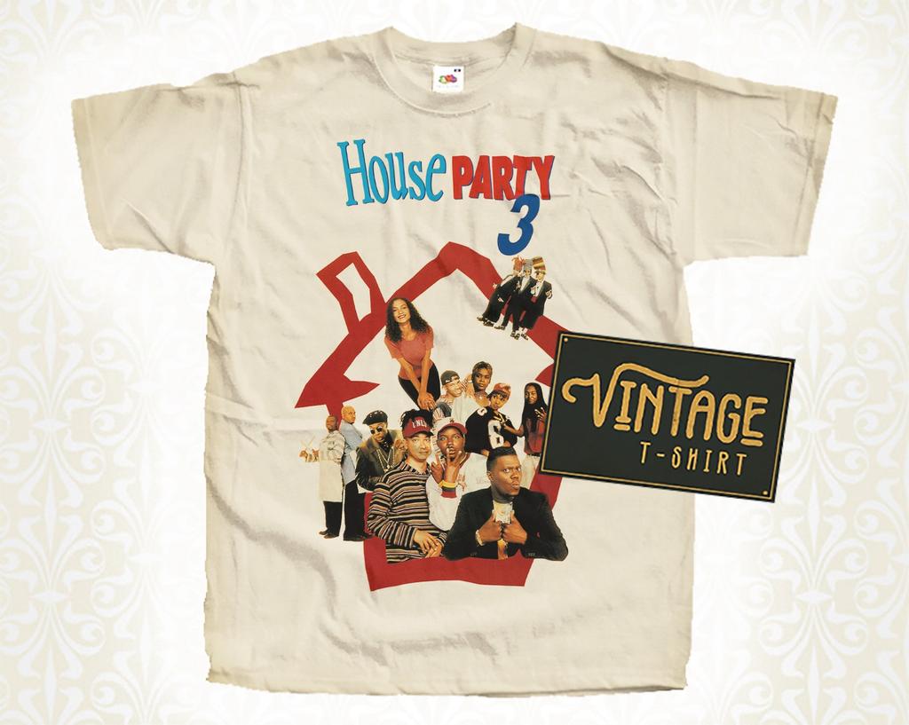 Футболка House party V3 Винтажная Натуральный цвет Мужская футболка Цифровая печать DTG РАЗМЕРЫ S M L XL 2XL 3XL 4XL 5XL