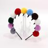 Красочная пушистая повязка на голову с помпонами для карнавалов, вечеринок, костюмных аксессуаров, повязка для волос, головной убор для фестиваля, повседневная носка