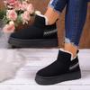 Теплые короткие велюровые ботинки на толстой подошве, хлопковые туфли, зимние ретро-ботинки для снега на толстой подошве, женские