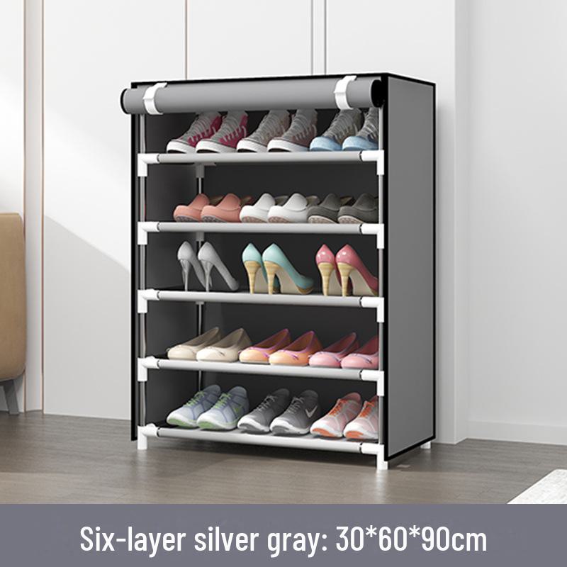 Multi-layer Shoe Rack for Home, Door, or Dorm Storage - Dustproof and Space-saving Shoe Organizer.
