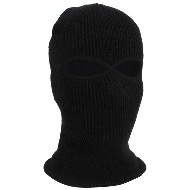 Motorcycle Ski Full Face Masks Cover Windproof Winter Warm Hat 2 Holes Soft Comfortable Windproof Knit Hat Scarf